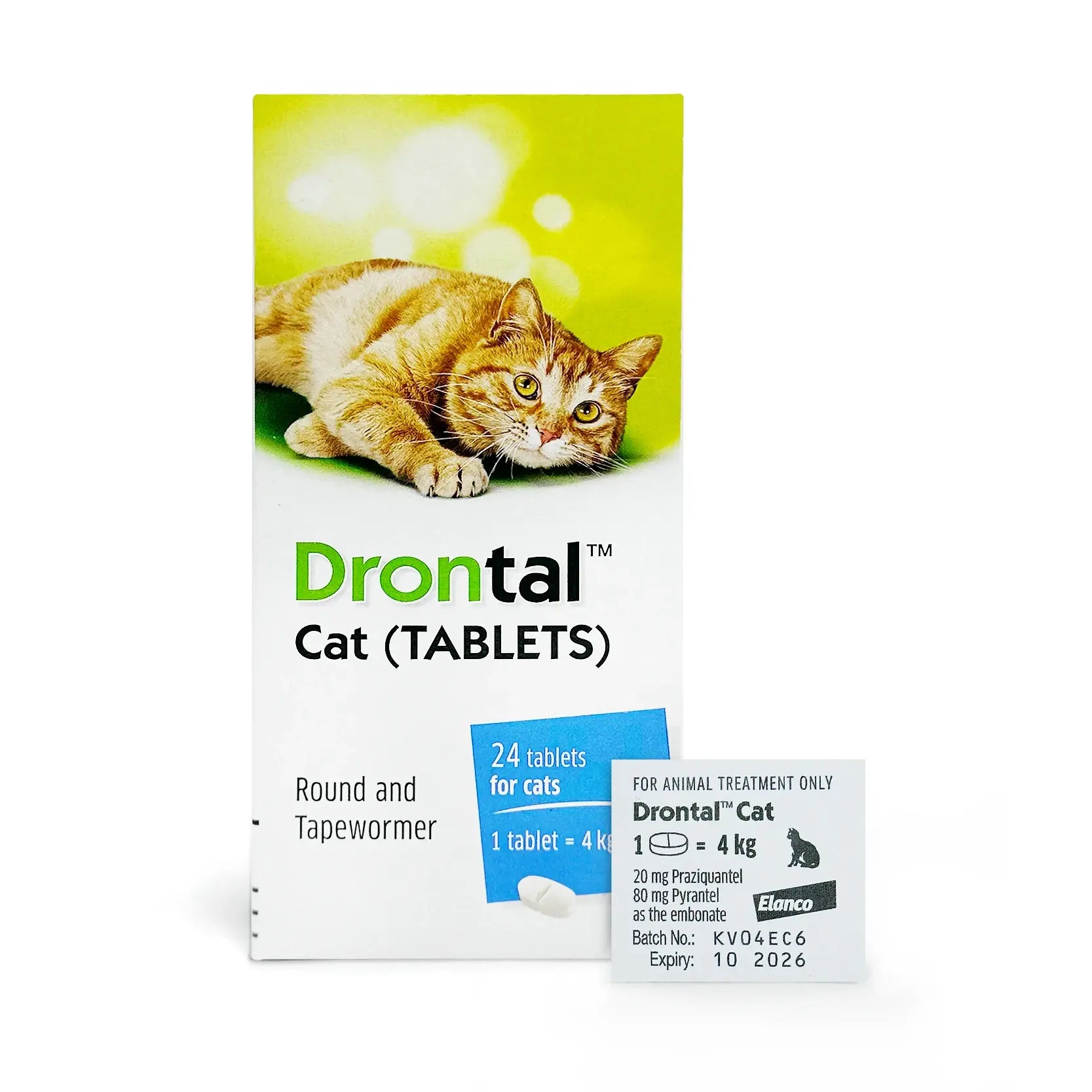 Drontal Plus Film-Coated Tablets for 4kg Cats (Per Tablet)